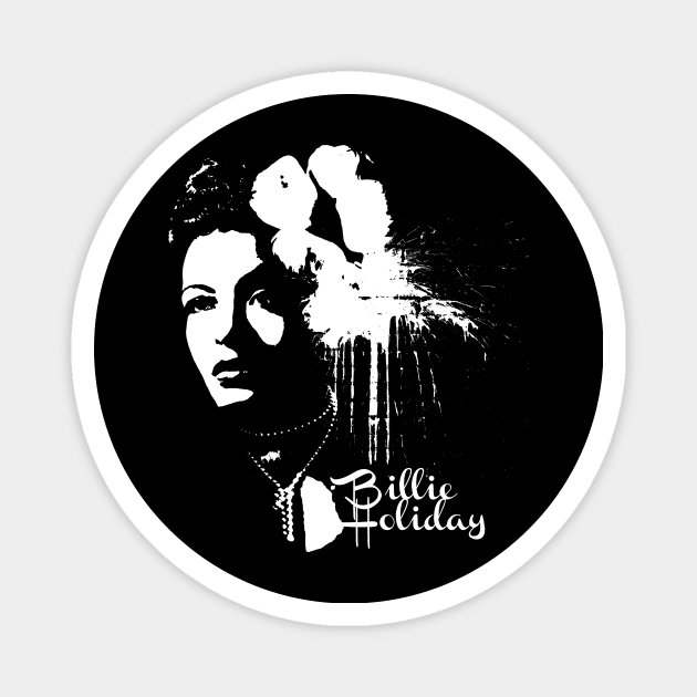 Billie Holiday stencil Magnet by todd_stahl_art